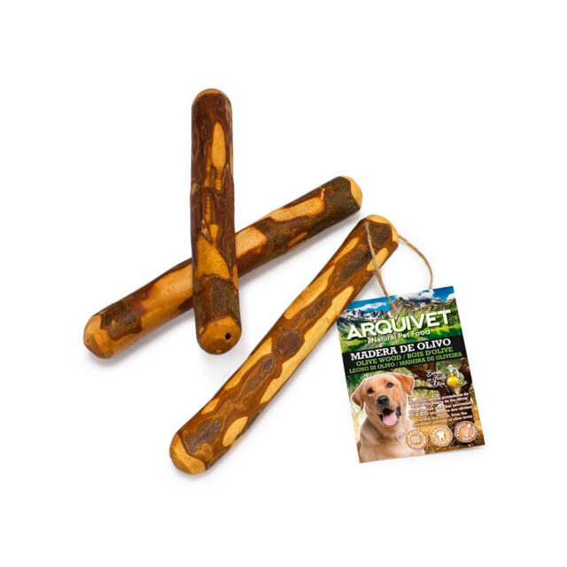 Arquivet Madera de olivo - Mordedor para perros - M (101-220gr/21-26cm) 2