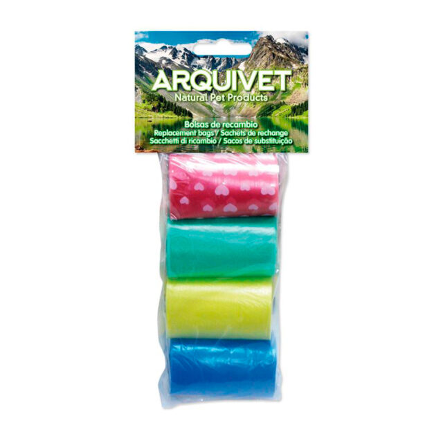 Arquivet Bolsas de recambio de colores (4 rollos x 20 bolsas)