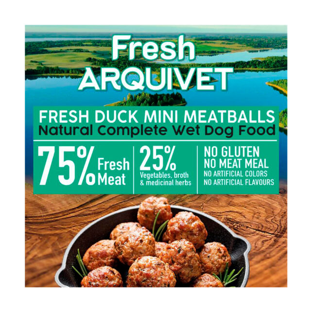 Arquivet Fresh Duck Mini Meatballs - Mini Albóndigas con pato, boniato y naranja 200GR 2