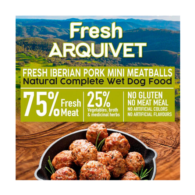 Arquivet Fresh Iberian Pork Mini Meatballs - Mini Albóndigas con cerdo ibérico, calabaza y judías verdes 200GR 2