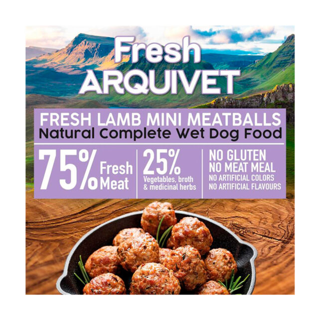 Arquivet Fresh Lamb Mini Meatballs - Mini Albóndigas con cordero, zanahorias y boniato 200GR 2
