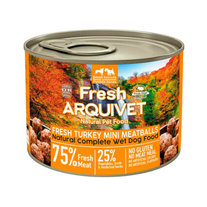 Arquivet Fresh Turkey Mini Meatballs - Mini Albóndigas con pavo, brócoli y calabaza 200GR