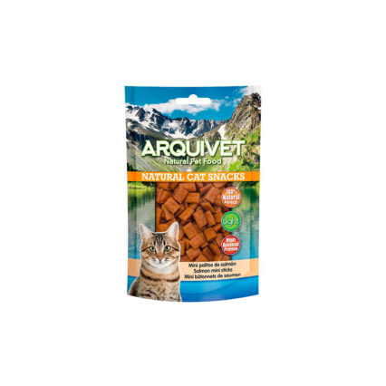 Arquivet Mini palitos de salmón - Snacks 100% naturales para gatos - Alimento complementario para felinos 50GR