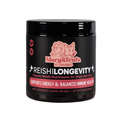 Mary&Trufa Reishi Longevity - Regula y Refuerza el Sistema Inmune - Apoyo mascotas senior 75GR