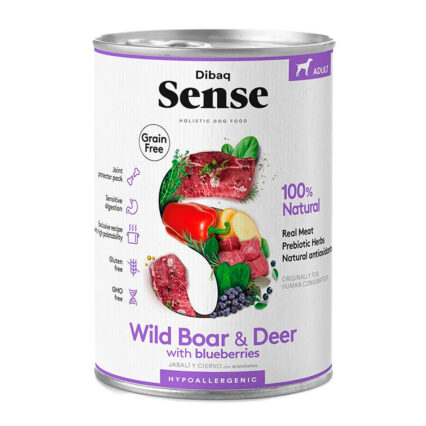 Dibaq Sense perro grain free jabalí ciervo arándanos 380GR