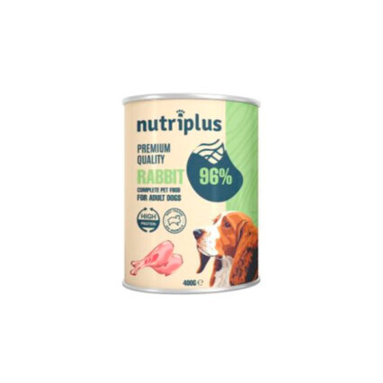 Nutriplus Comida Húmeda Natural 96% Conejo - Lata para perros